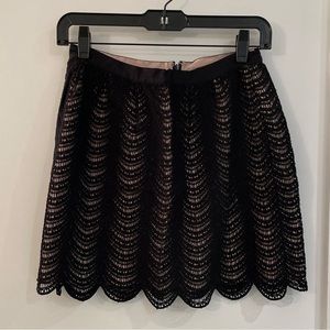 Club Monaco Miniskirt with Black Lace Detail